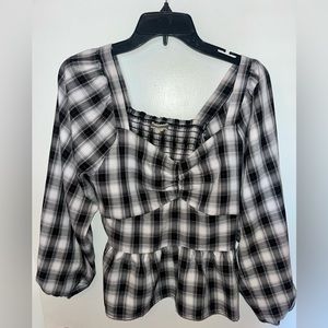 Plaid blouse